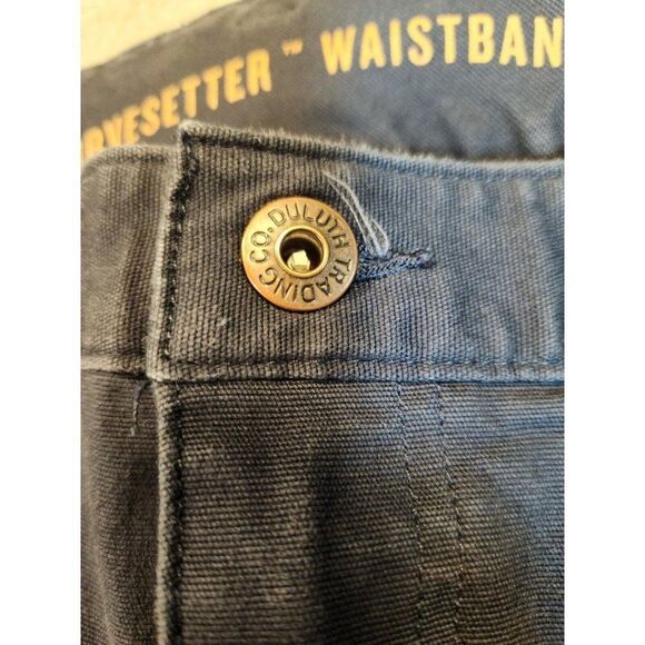 Duluth Trading Women's Curve Setter Waistband Navy Blue Cargo Pockets Size 18x31 - Picture 5 of 16